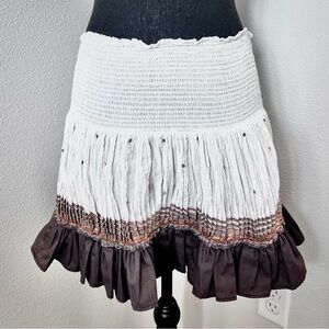 RARE EXC • Free People FP ONE Sequin Foil Ribbon Mini Skirt •